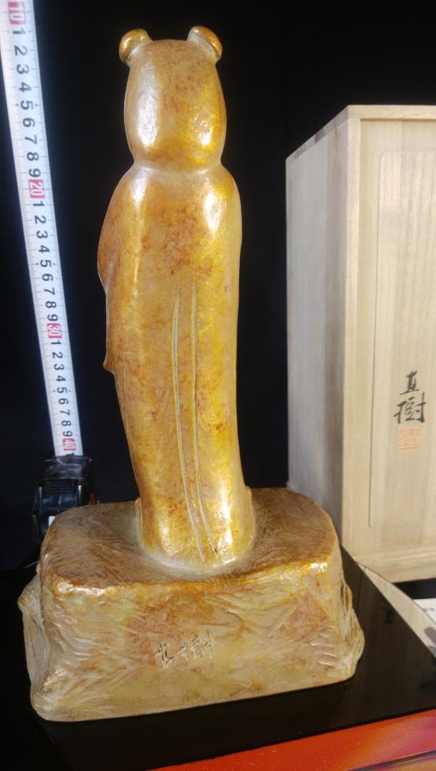 正月縁起/日本の乙女・天平美人★富永直樹ブロンズ彫刻像【吉祥】干支/金彩色天女③