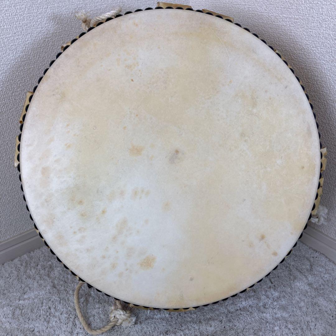 和太鼓 耳付き　平太鼓 39cm 和楽器 上鳴 日本製　くりぬき　本革