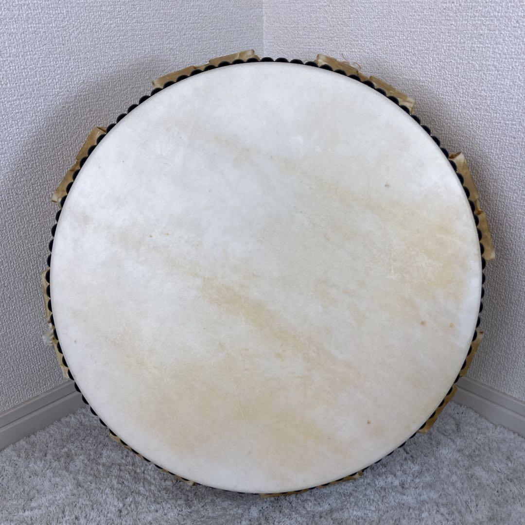 和太鼓 耳付き　平太鼓 39cm 和楽器 上鳴 日本製　くりぬき　本革