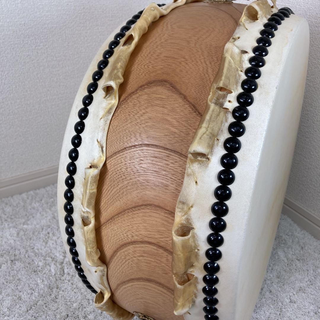 和太鼓 耳付き　平太鼓 39cm 和楽器 上鳴 日本製　くりぬき　本革