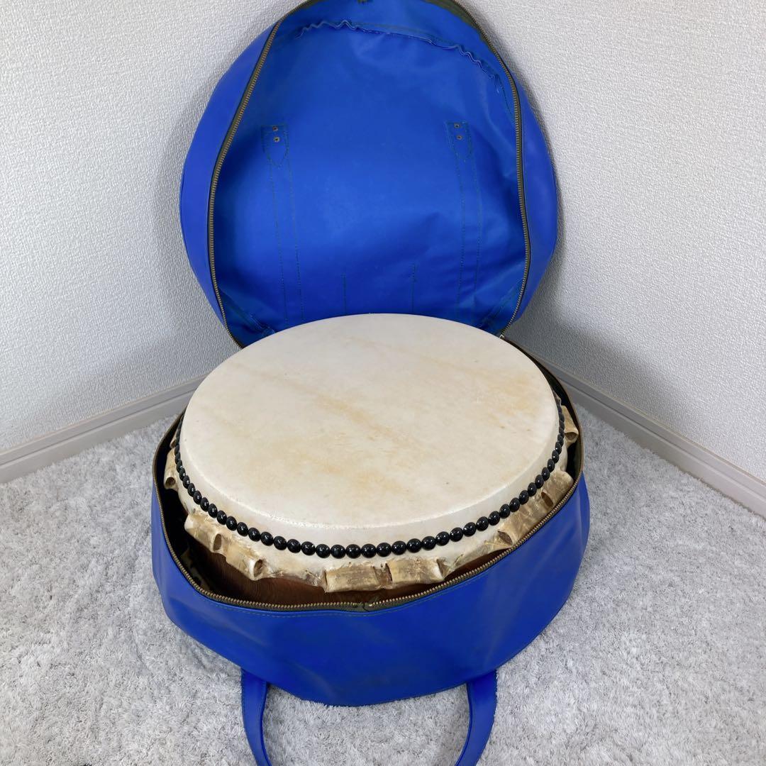 和太鼓 耳付き　平太鼓 39cm 和楽器 上鳴 日本製　くりぬき　本革