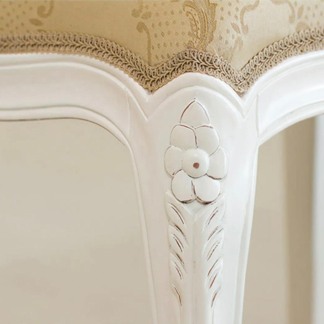 スツール 腰掛椅子 猫脚 ホワイト アイボリー