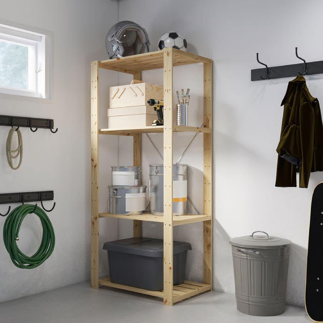 IKEA HEJNE ヘイネ　木製オープンシェルフ 収納棚