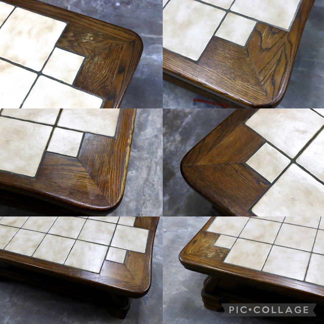 GMIK497○オランダ ダッチカントリースタイル タイルトップ センターテー