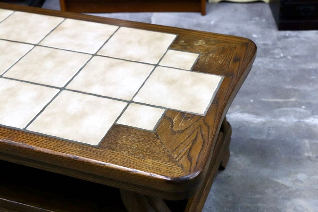 GMIK497○オランダ ダッチカントリースタイル タイルトップ センターテー