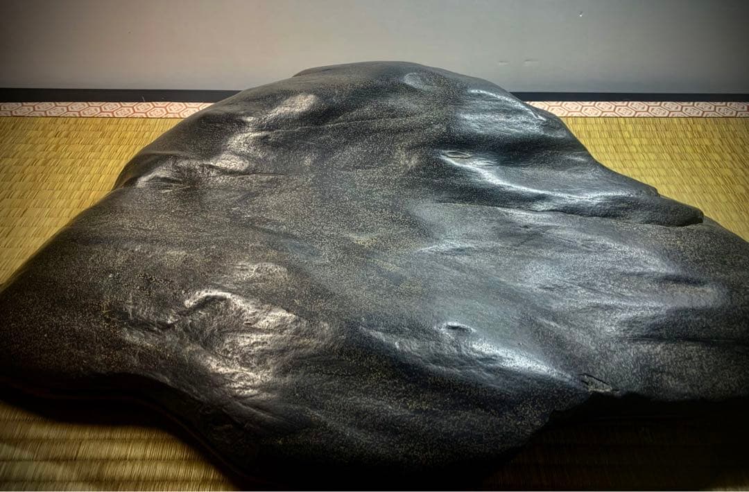 4289 瀬田川金梨地真黒石  横57×高11×奥行32(cm) 14.58kg