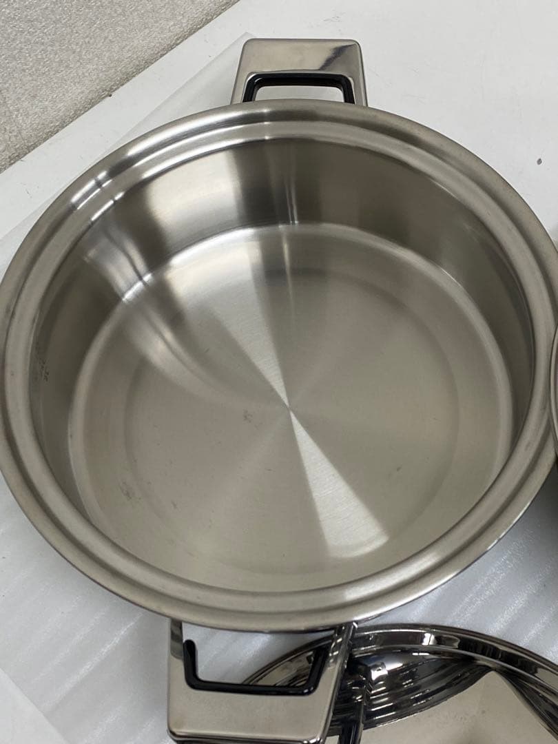 3-2952 タッパーウェア　レインボークッカープレミアム両手鍋＋蒸し器26cm