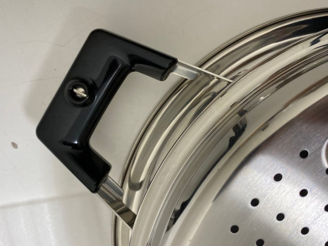 3-2952 タッパーウェア　レインボークッカープレミアム両手鍋＋蒸し器26cm