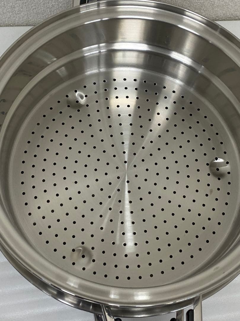 3-2952 タッパーウェア　レインボークッカープレミアム両手鍋＋蒸し器26cm