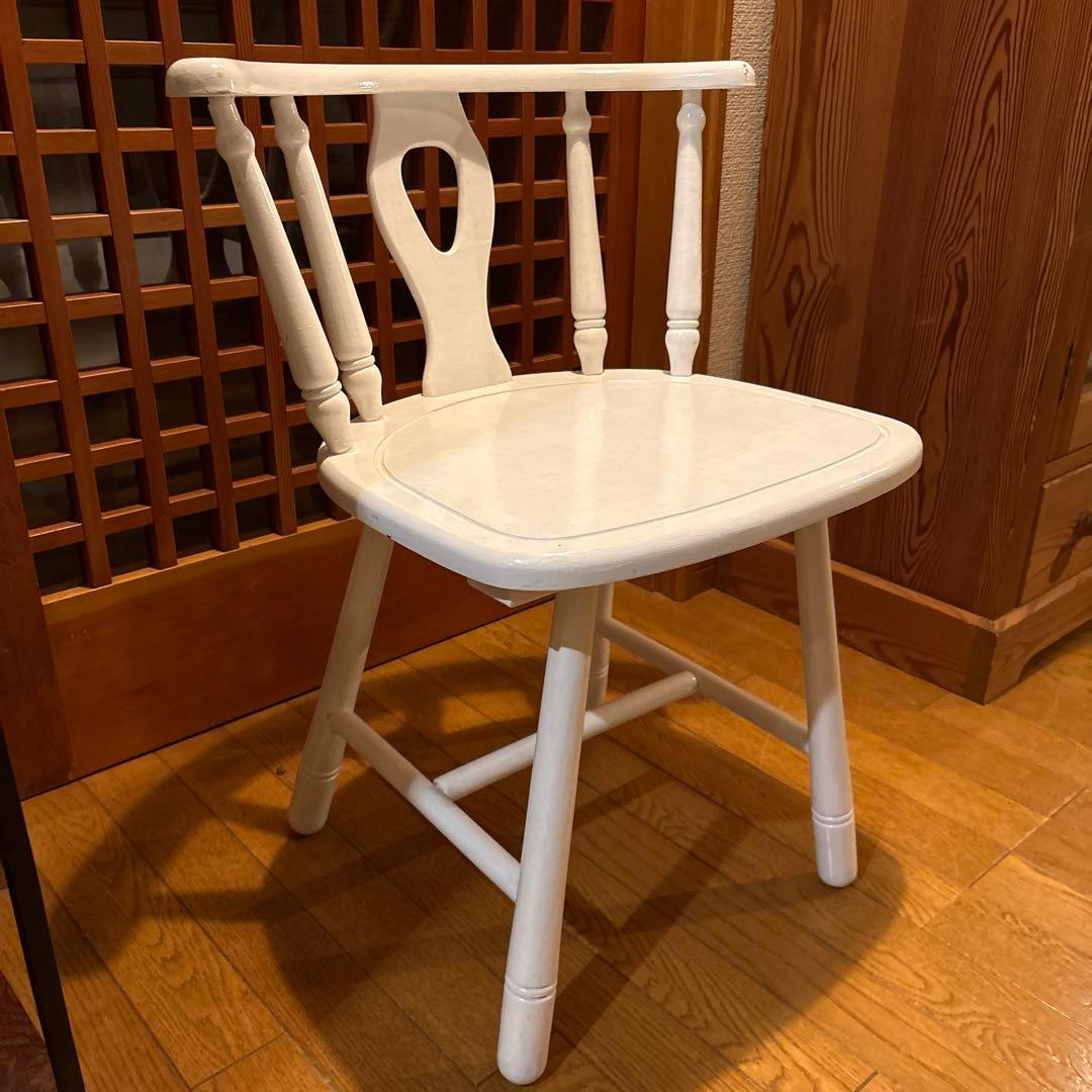 秋田木工　チェア　白ペイント済み