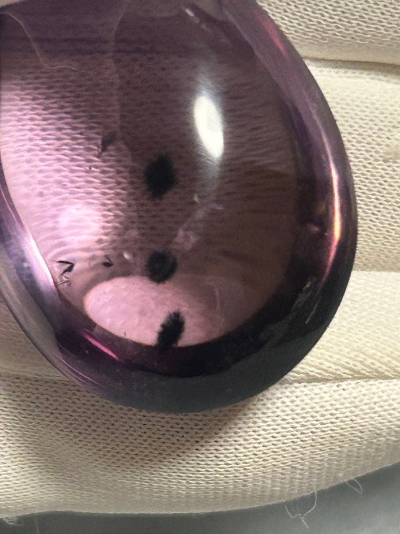 【天然石 】ロマネサイトインアメジスト ペンダントトップ バチカン18KGP