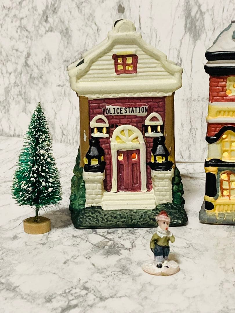 美品❗️ クリスマス ビレッジ ライトセット 17ピース ✨