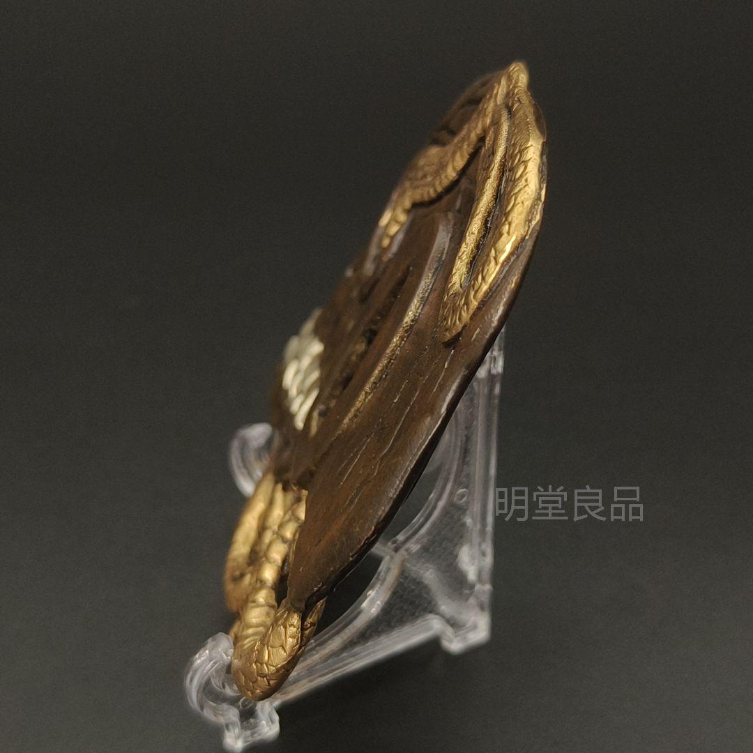 刀鍔 髑髏と蛇の図 鍔 日本刀装具 銅地 細工 金銀メッキ 刀剣美術 武