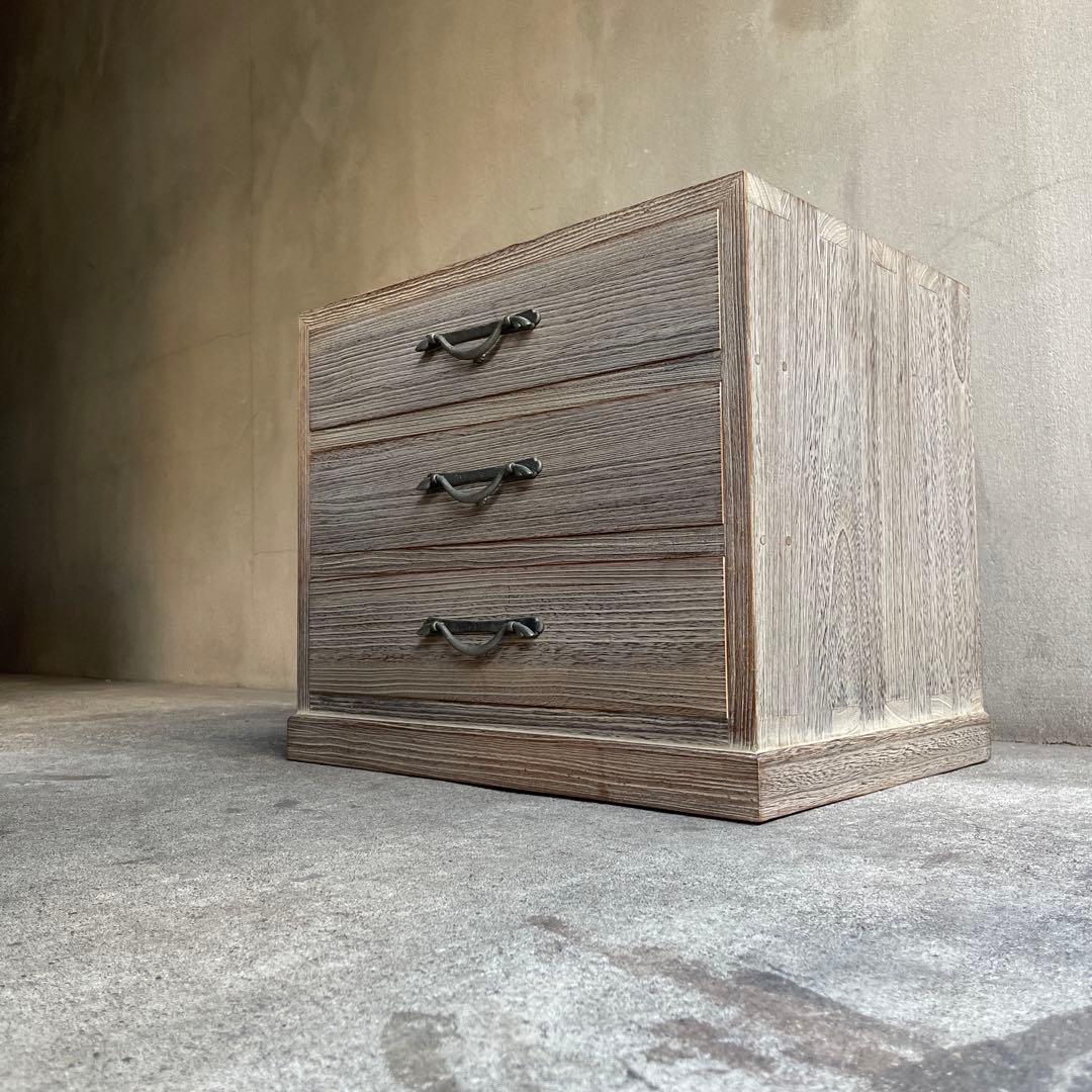 会津松本 手許 ３段 小引き出し 整理箱 抽斗 書類入れ