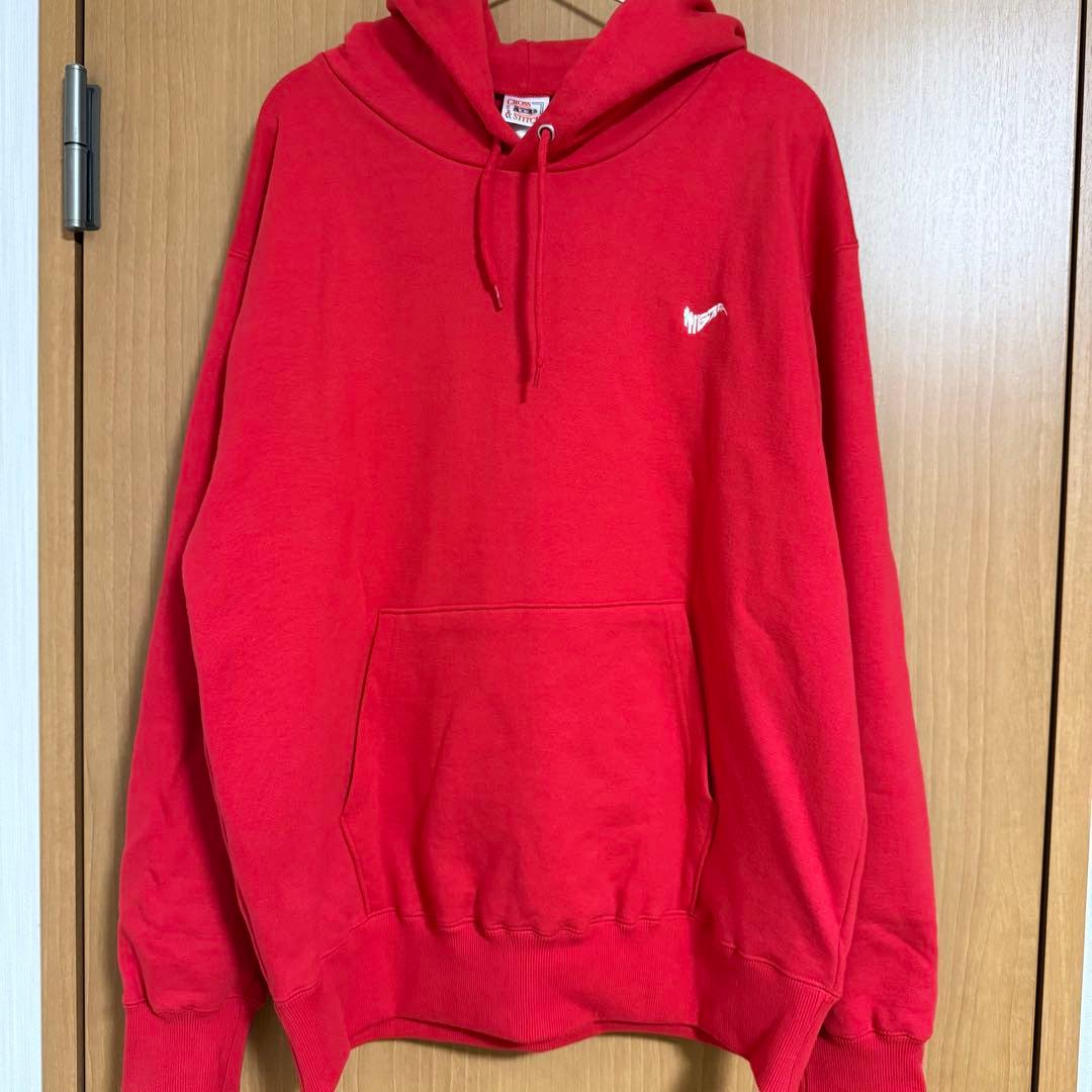 サバシスター ロゴパーカーRED サイズXL - メルカリ