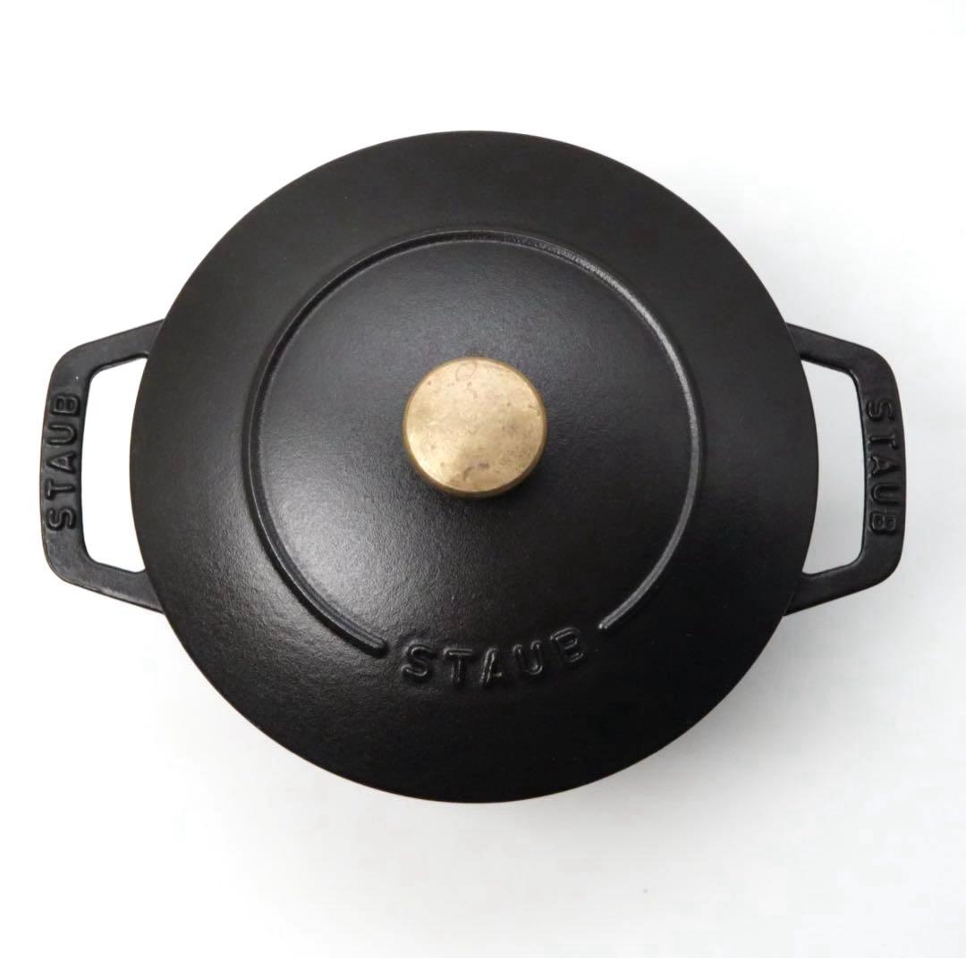 【美品】ストウブ staub Wa-NABE M 18cm ブラック
