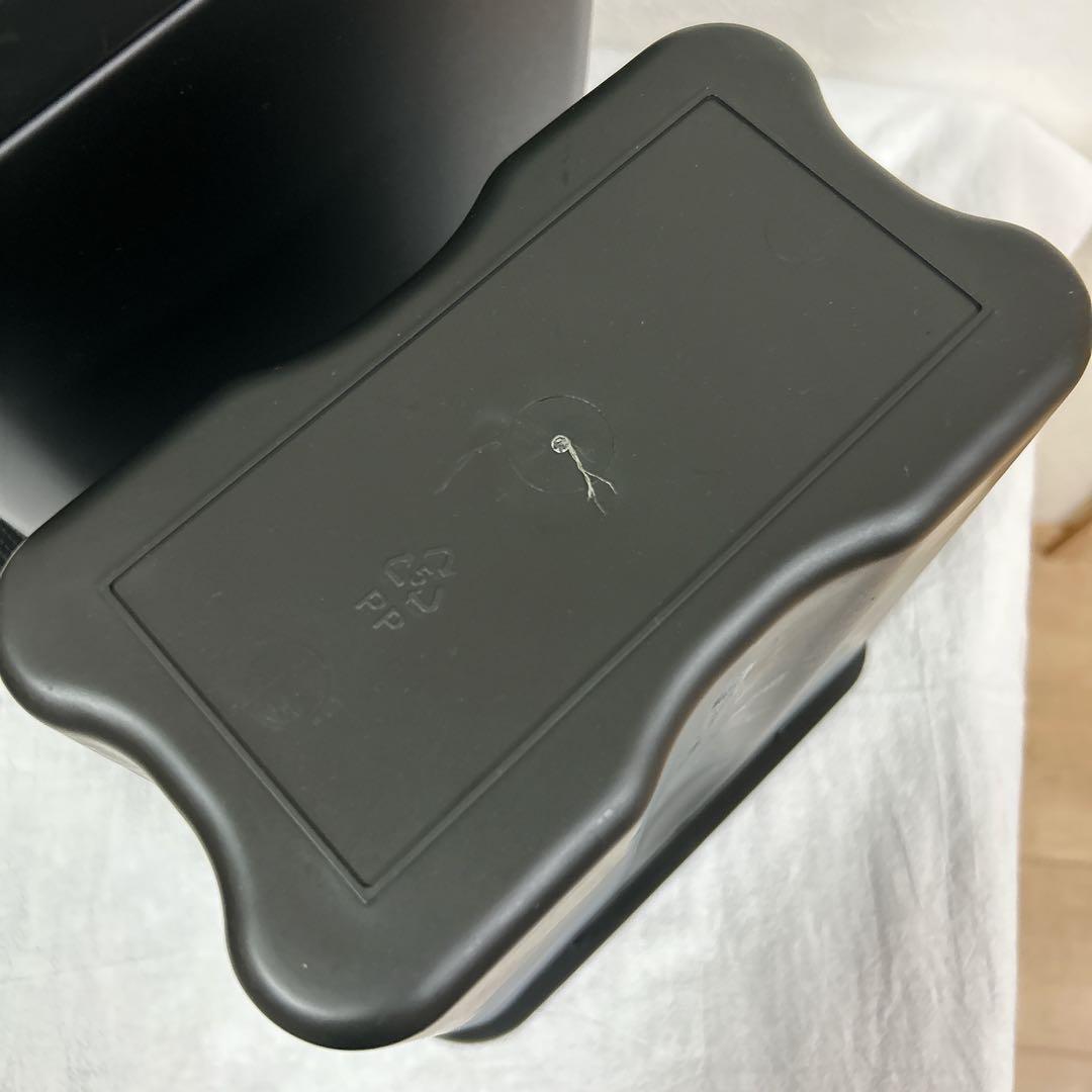 ブラック ごみ箱 ソフトクローズ 袋固定クリップ付き