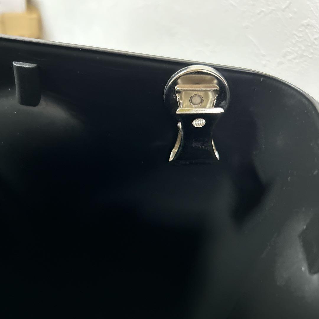 ブラック ごみ箱 ソフトクローズ 袋固定クリップ付き