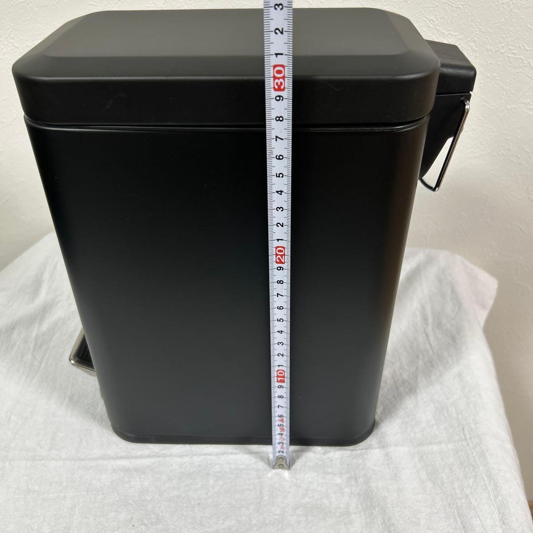 ブラック ごみ箱 ソフトクローズ 袋固定クリップ付き