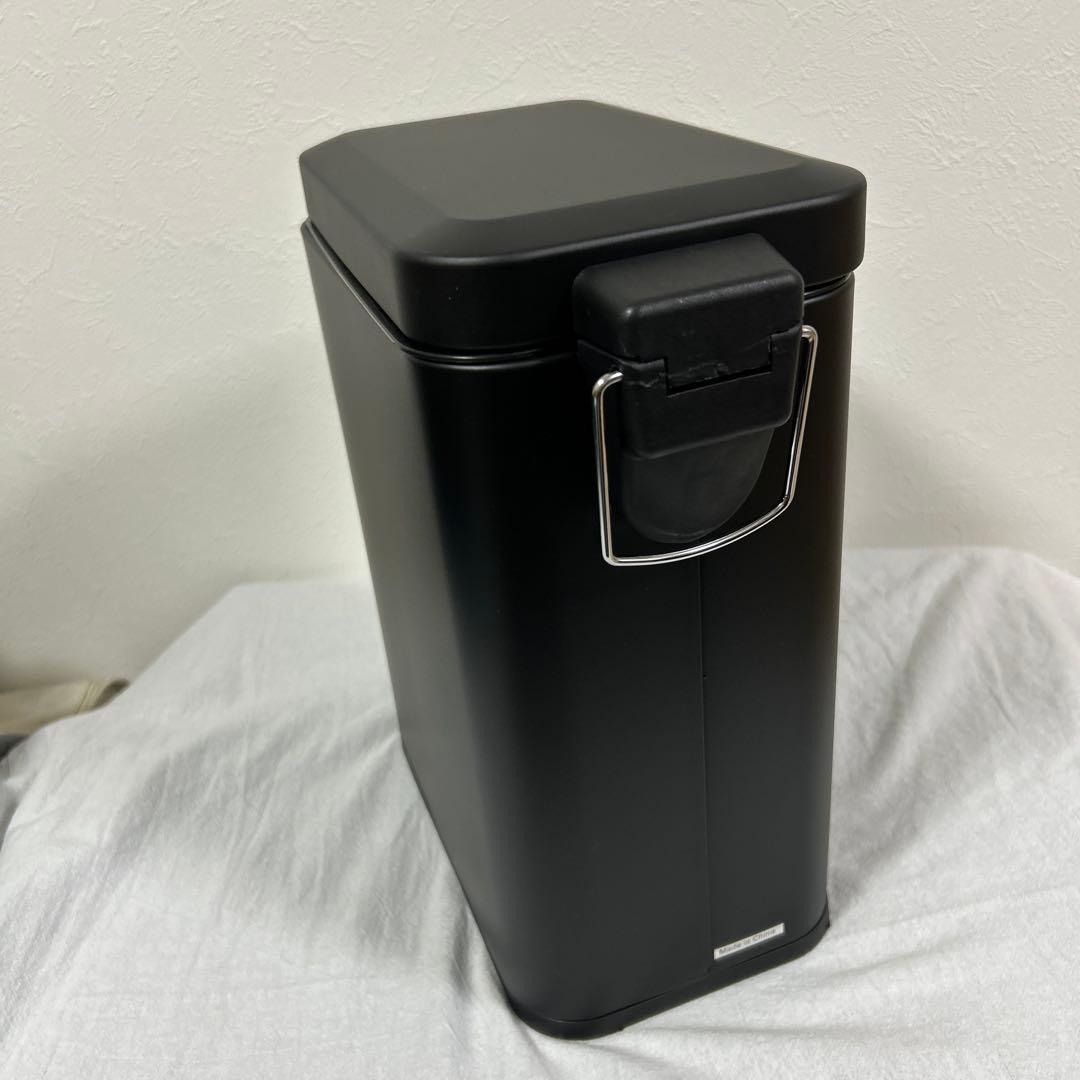 ブラック ごみ箱 ソフトクローズ 袋固定クリップ付き