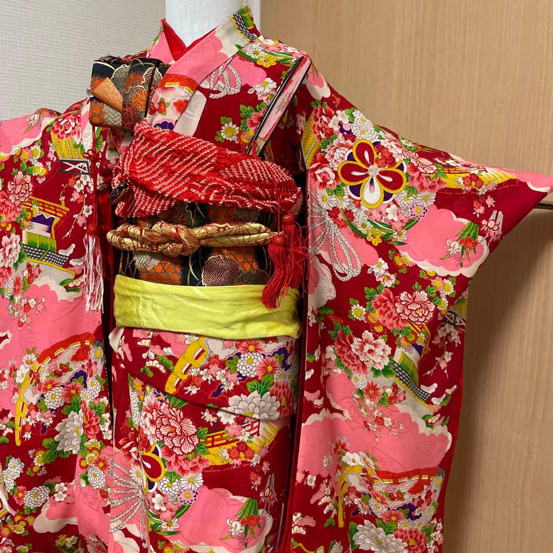 豪華アンティーク着物　七五三着物セット　七五三　3歳5歳7歳着物大正ロマン