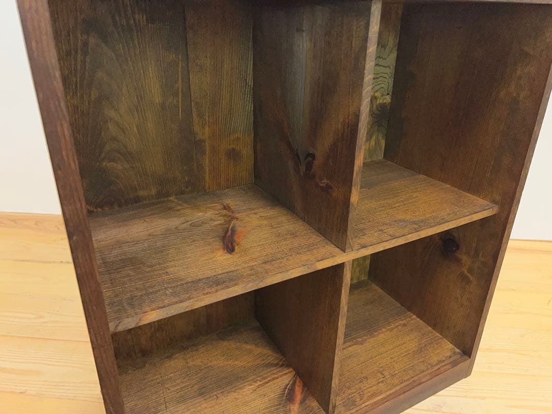 収納棚 本棚 小ぶり 高さ62.5㎝ M089 古道具 ビンテージ アンティーク