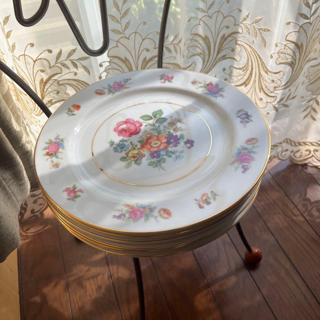 期間限最終処特価超レアオキュパイドJAPAN 薔薇絵素敵大皿六枚オールド