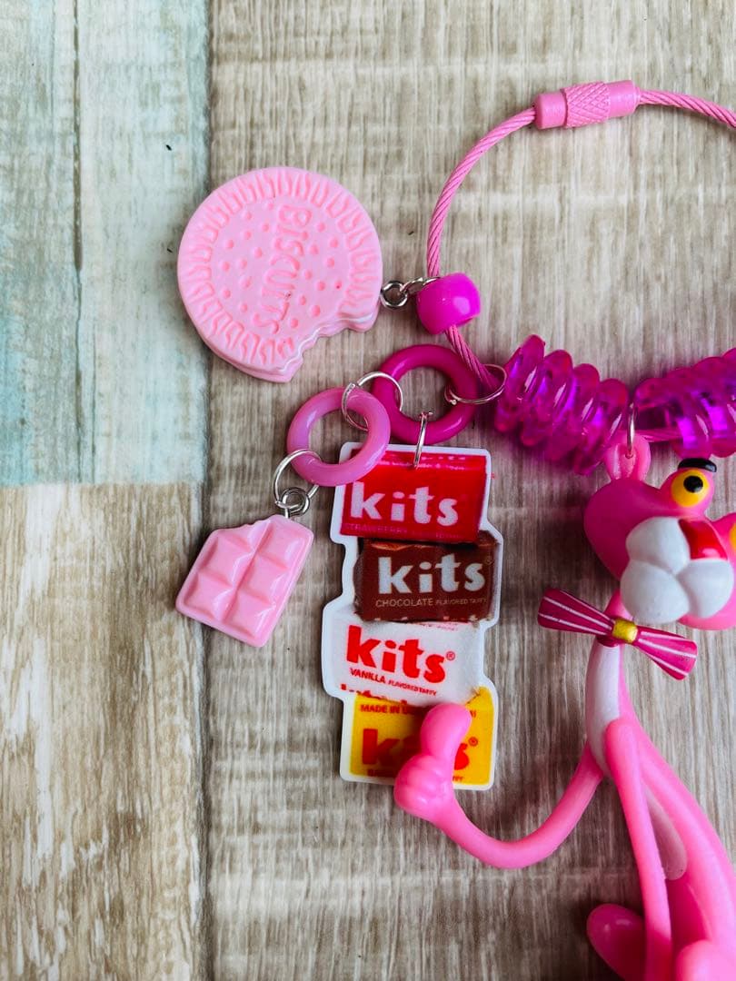 じゃらじゃらキーホルダー ストラップ キーチェーン メルヘンピンク 可愛い女の子