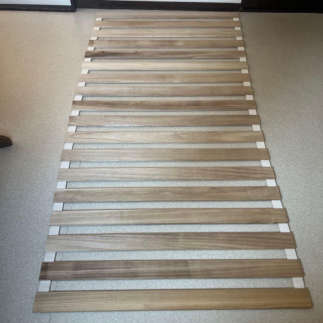 丸めてしまえる 桐すのこベッド　シングル　3点セット