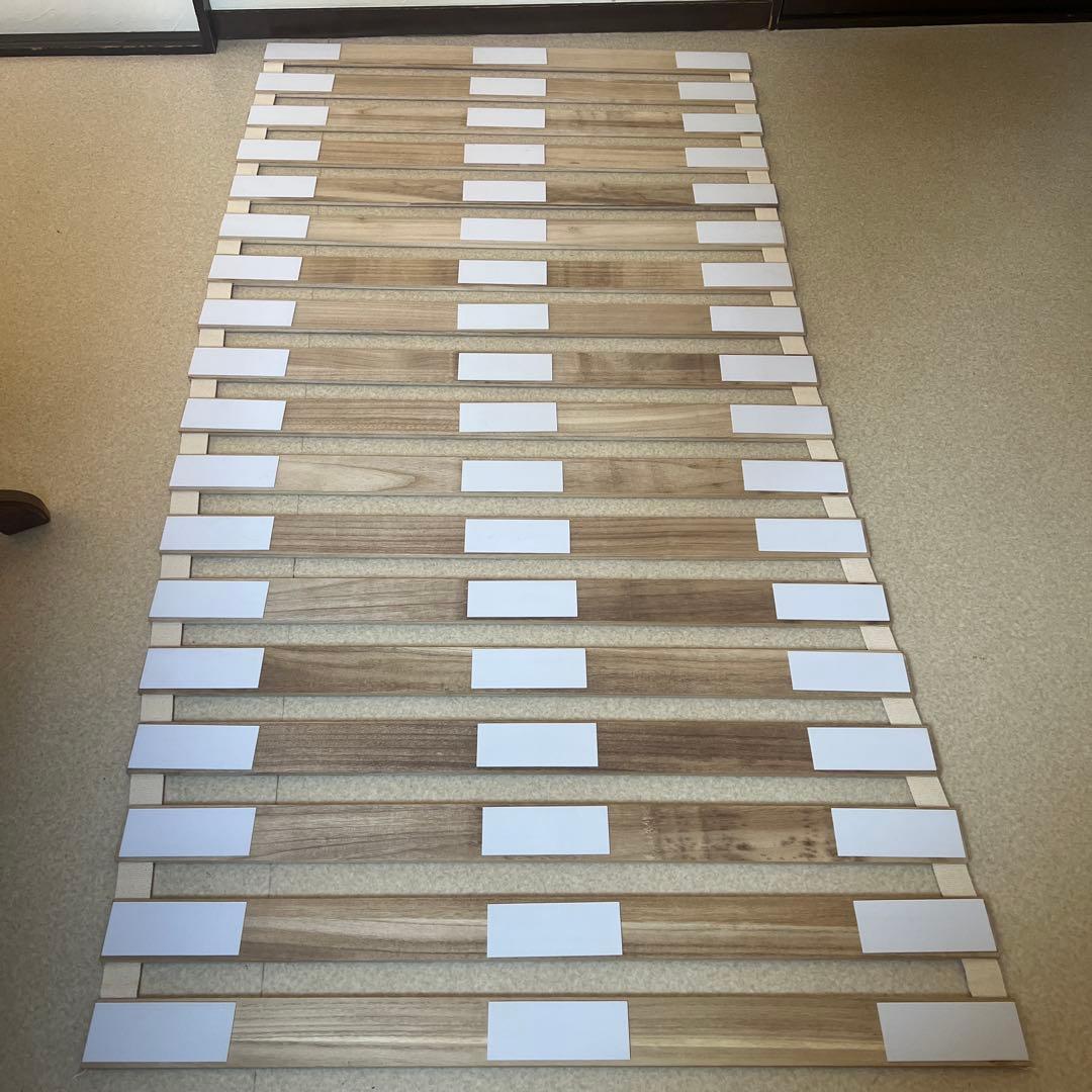 丸めてしまえる 桐すのこベッド　シングル　3点セット