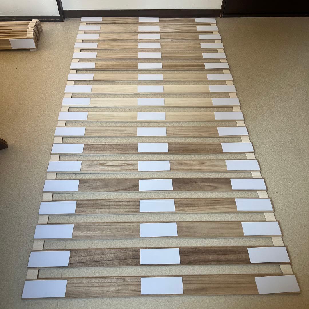 丸めてしまえる 桐すのこベッド　シングル　3点セット