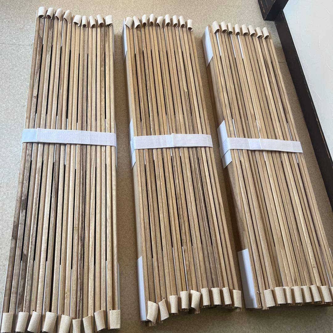 丸めてしまえる 桐すのこベッド　シングル　3点セット