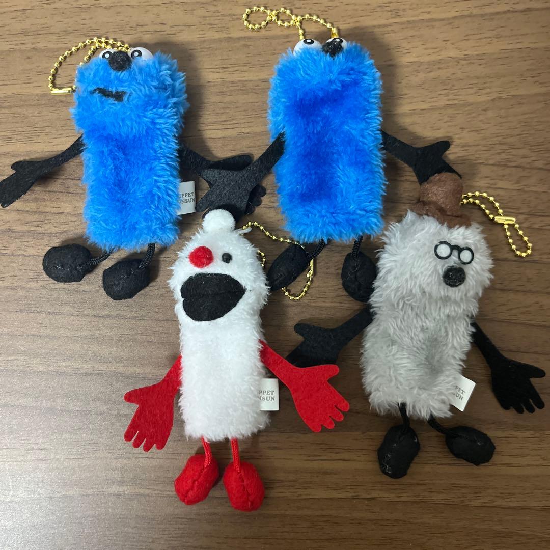 パペットスンスン ボールチェーンマスコット 指人形 マスコット 4体
