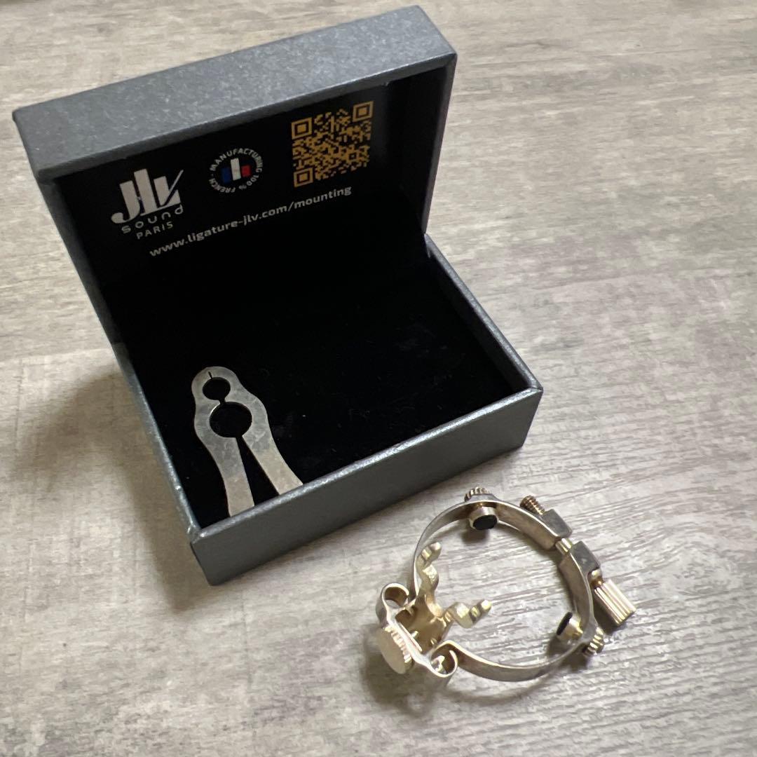 JLV テナーサックスリガチャー 銀メッキ【本日22:00までの出品とします