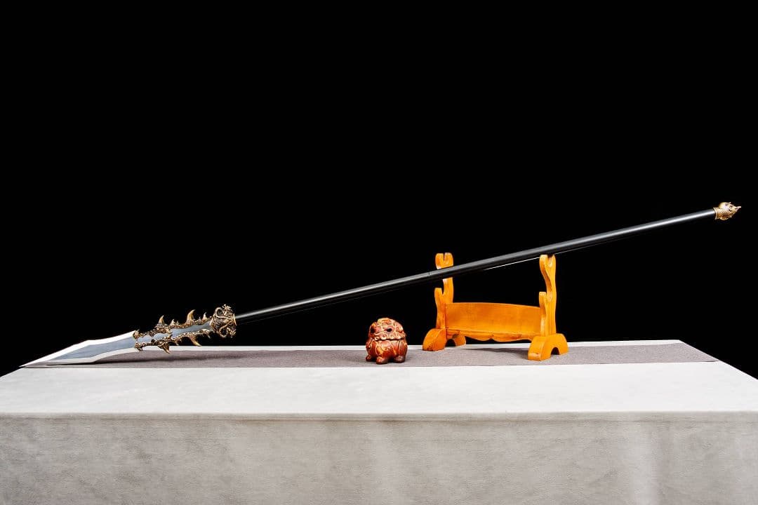 竜の尾根】古兵器 武具 手鍛造打 武蔵 銃 槍 鑑賞用 贈り物 武士道