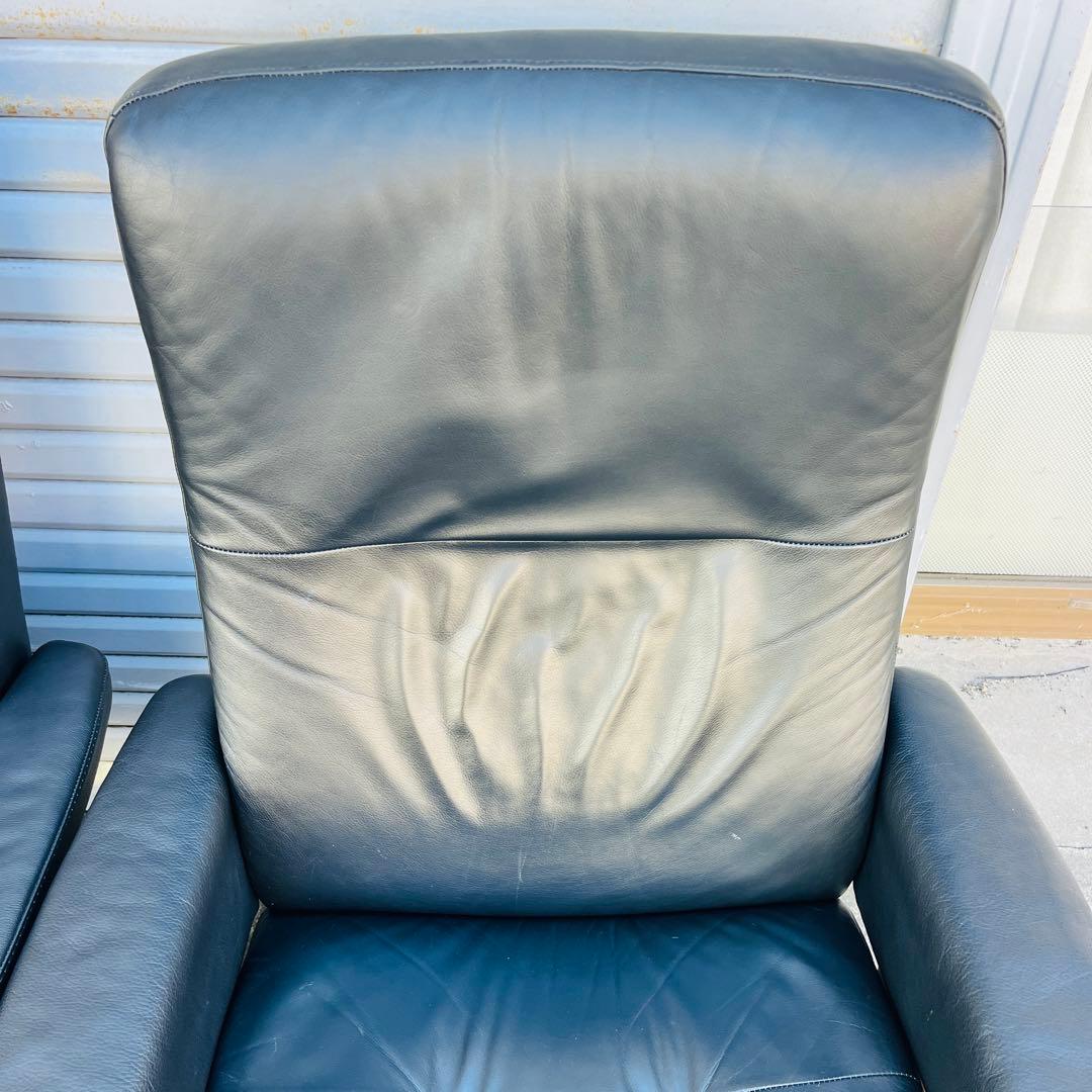 エコーネスEKORNESリクライニングチェアとオットマン　2点セット