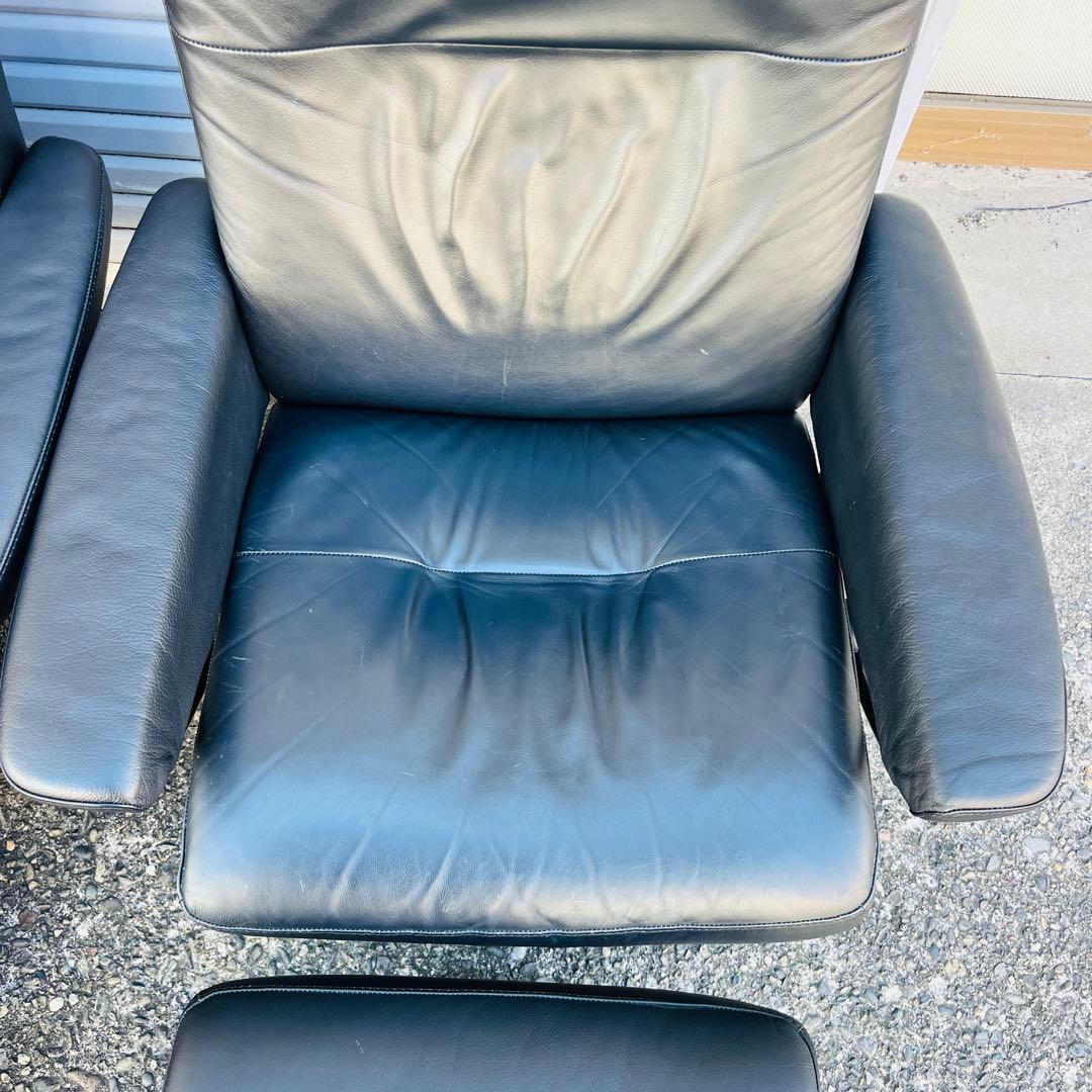 エコーネスEKORNESリクライニングチェアとオットマン　2点セット