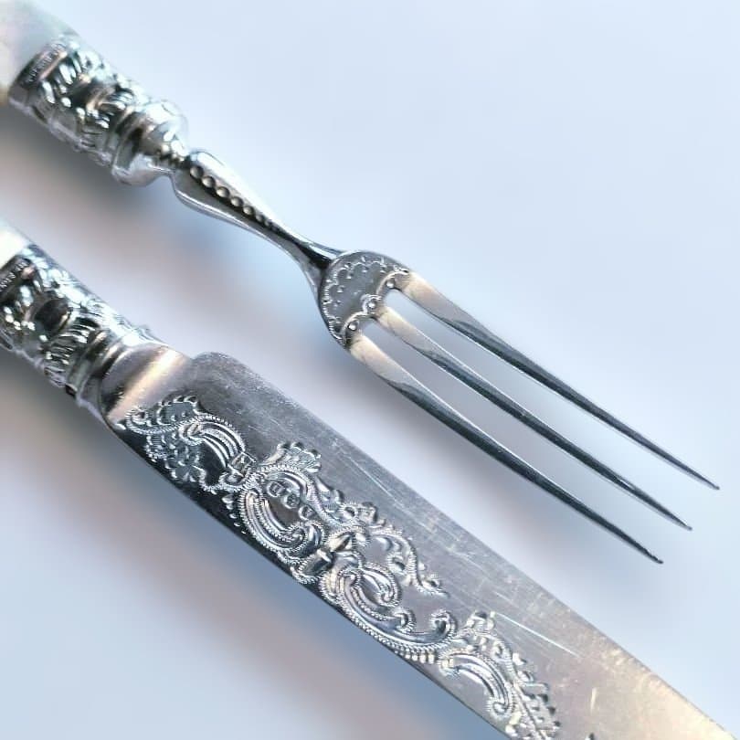 カトラリーセット①　マザーオブパール　白蝶貝　アンティーク　ビンテージ