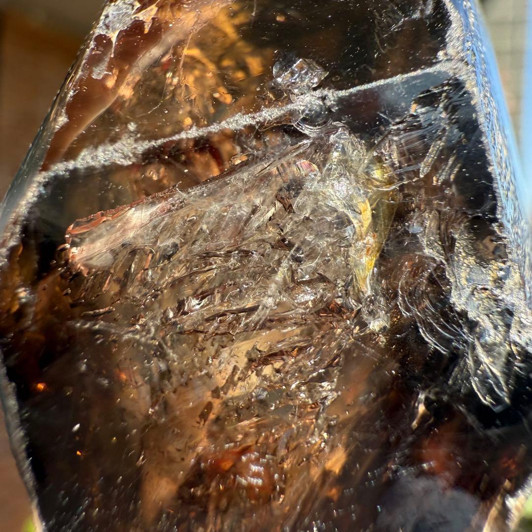 南アフリカ産　エレスチャルクォーツ　78.4g　骸骨水晶　自然石　鉱物標本⑤