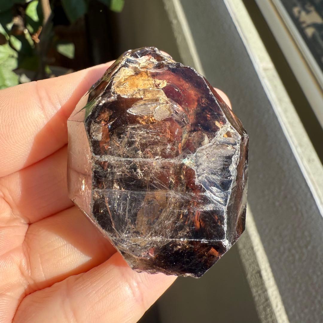 南アフリカ産　エレスチャルクォーツ　78.4g　骸骨水晶　自然石　鉱物標本⑤