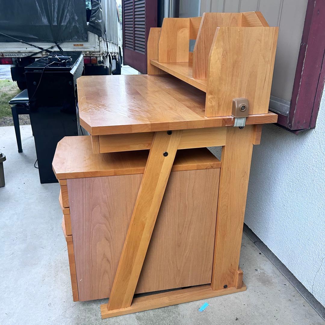 ACTUS アクタス リーヴェ 学習机 デスク 上棚付き 北欧 無垢風 幅105