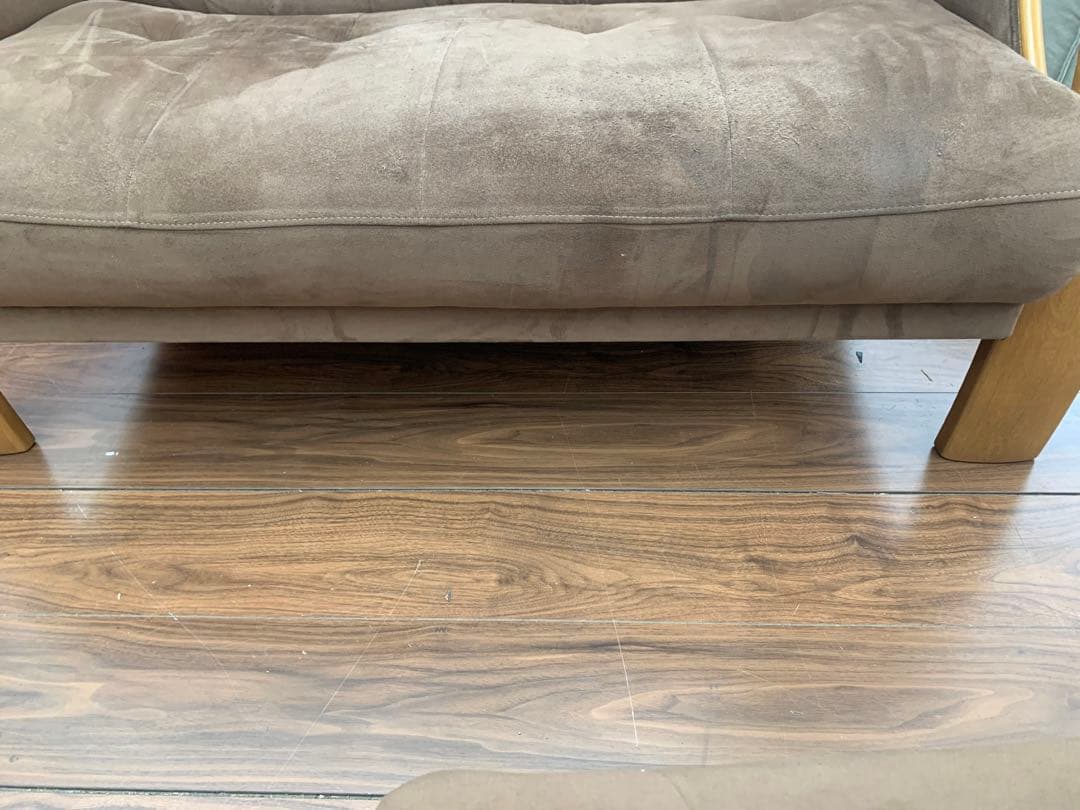 カリモク WT3332 CITA張地 オットマン付 希少スエード　布張り仕様