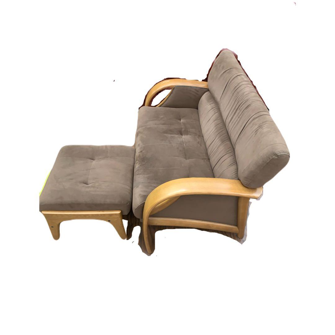 カリモク WT3332 CITA張地 オットマン付 希少スエード　布張り仕様