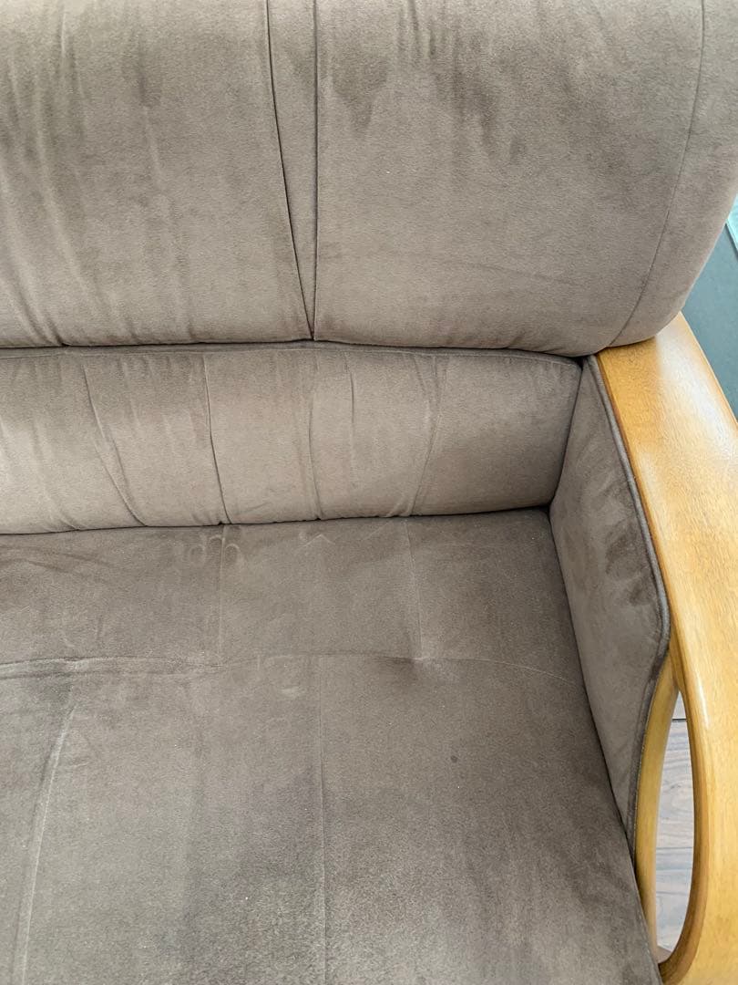 カリモク WT3332 CITA張地 オットマン付 希少スエード　布張り仕様