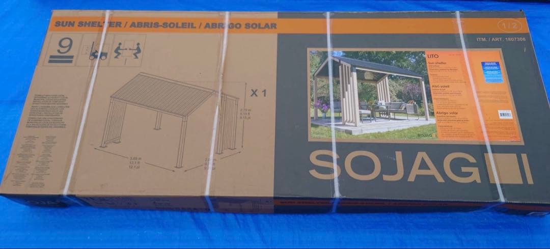 SOJAG LITO サンシェルター 10x12ft 3m x 3.6m ガゼボ