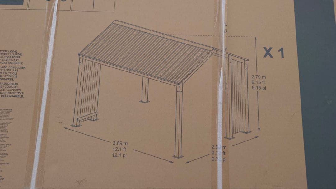 SOJAG LITO サンシェルター 10x12ft 3m x 3.6m ガゼボ