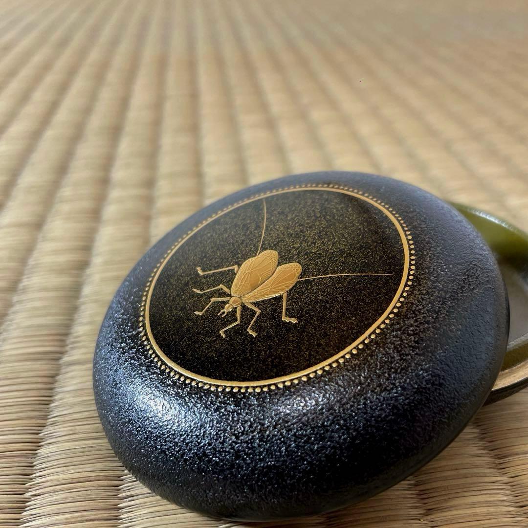 #XG442 本漆・金蒔絵・鈴虫・香合・香道・茶道具・骨董