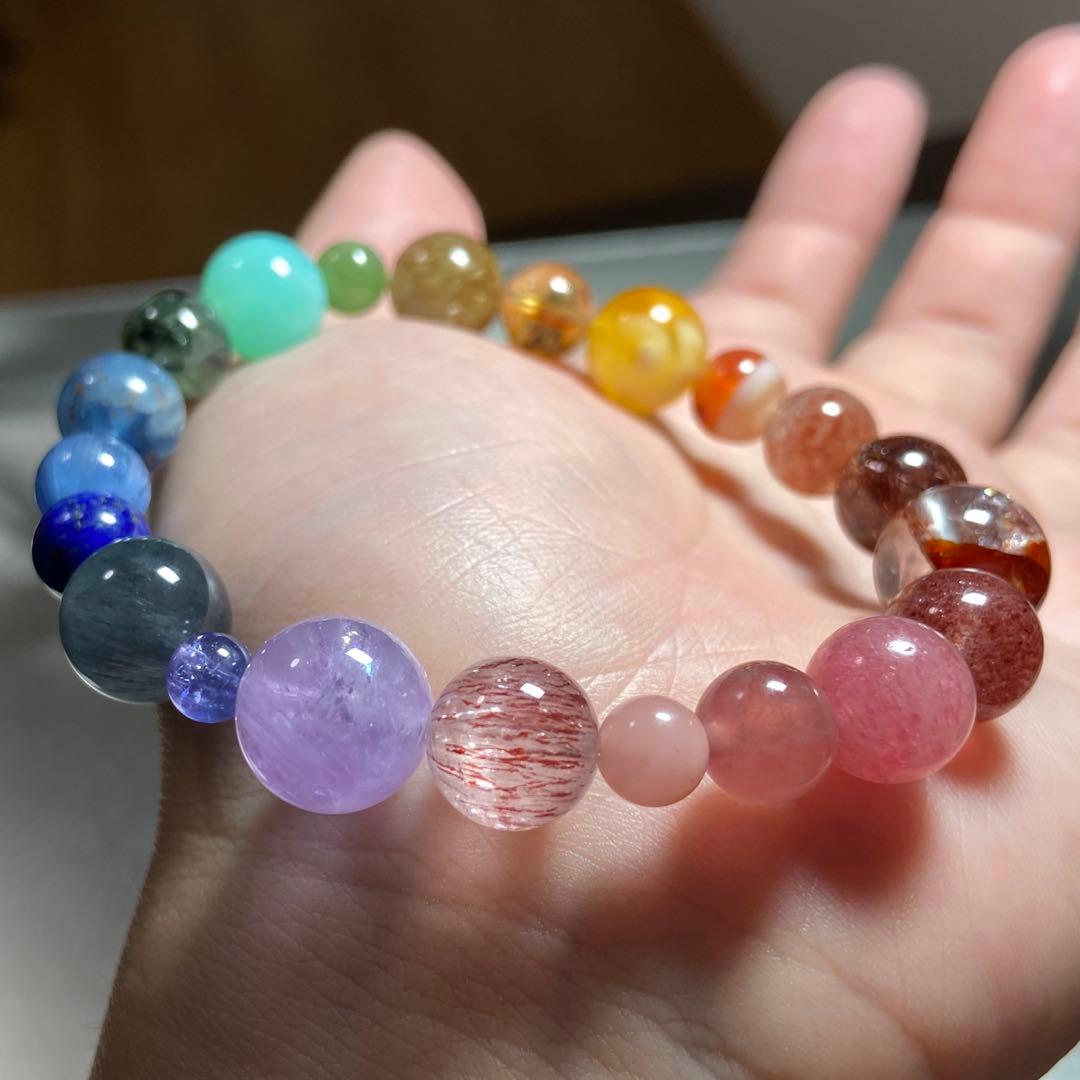 極上　レインボーチャクラブレスレット
