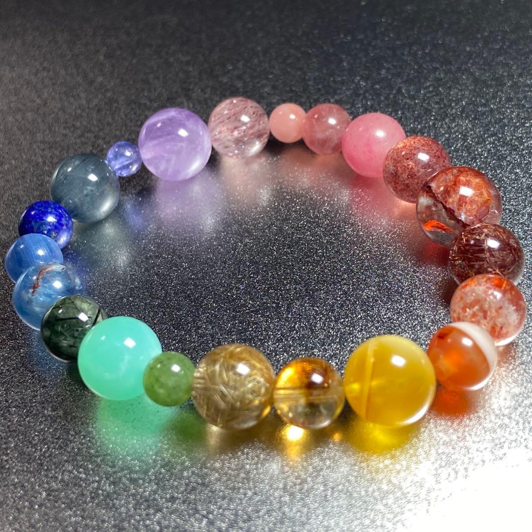 極上　レインボーチャクラブレスレット