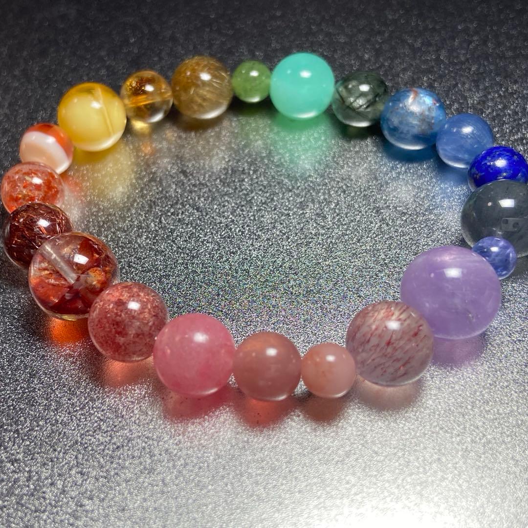 極上　レインボーチャクラブレスレット